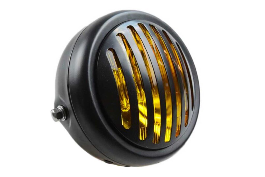 Phare avant avec optique jaune en option sur mon Bikle