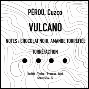 Café en grain Vulcano 1kg– Café du Pérou, Cuzco | Adrenaline Coffee Roasters