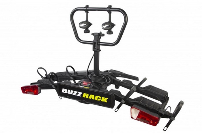 Porte vélo double pour E-bike et Fatbike Buzzrack E-scorpion pro 2 avec rampe intégrée (pliable)